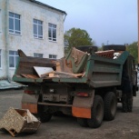 Самосвал для вывоза мусора со строек, опытные грузчики, Омск